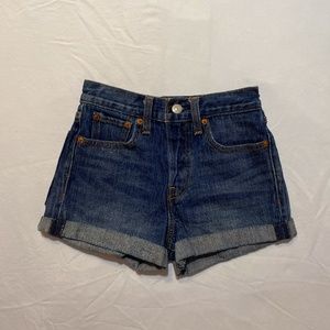 Levi's High Waisted Jean Shorts - Size 24